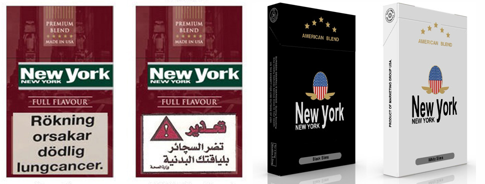 NY NY Cigarettes - Sweden and Middle East